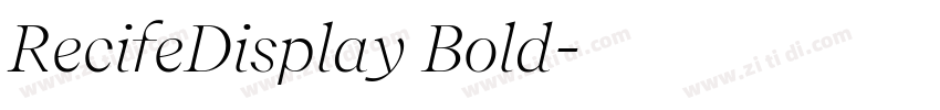 RecifeDisplay Bold字体转换